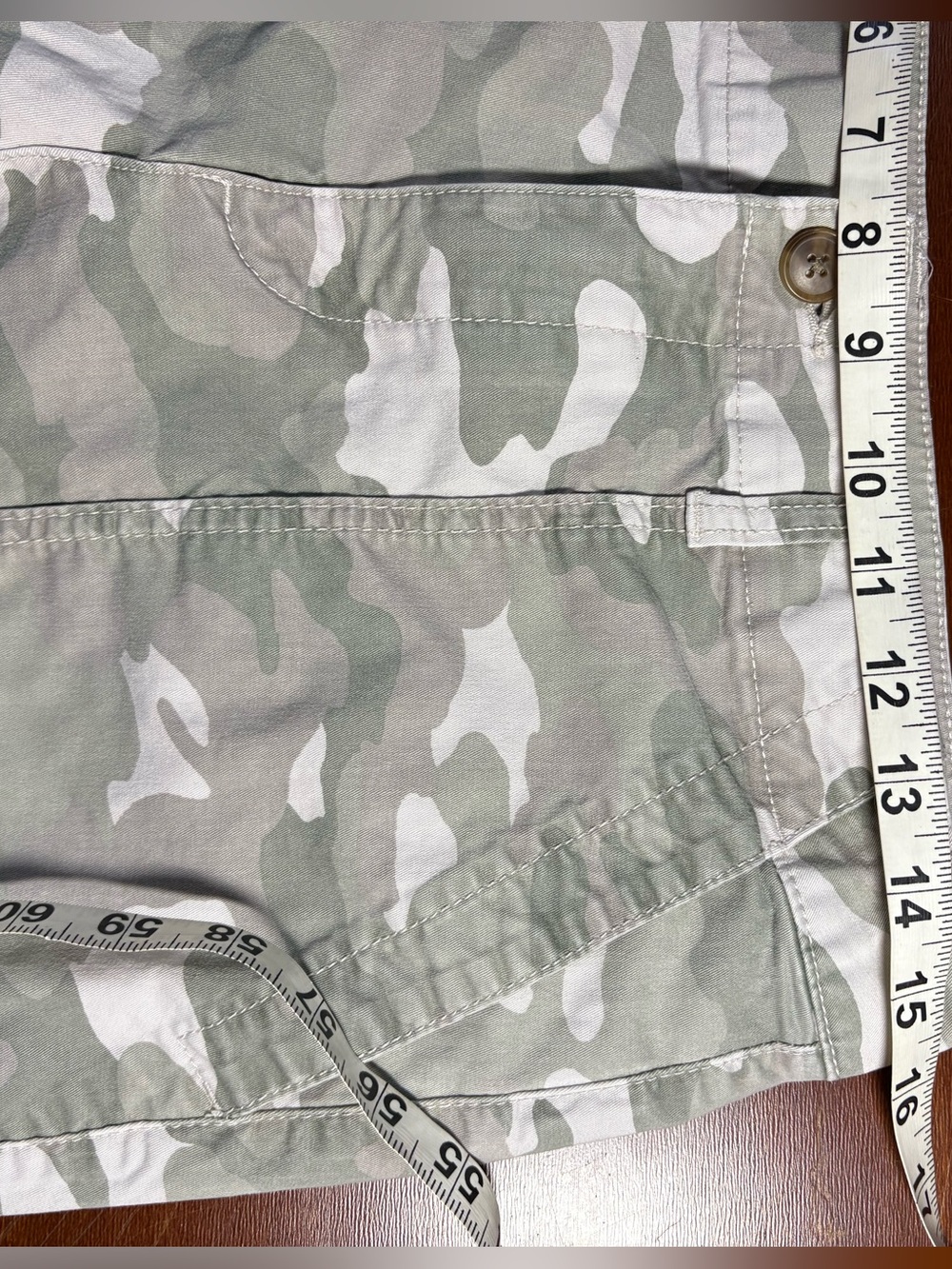 /Gap Girlfriend Khaki Faded Tan & Green Camouflage Streetwear Long Pants Sz 8 - Picture 8 of 10